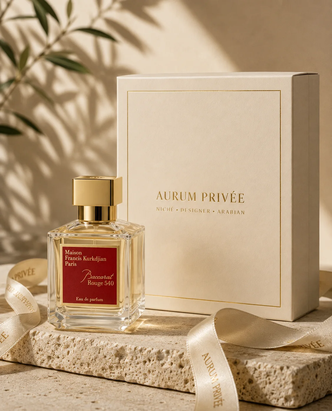 Baccarat Rouge 540 presented with Aurum Privée gift packaging