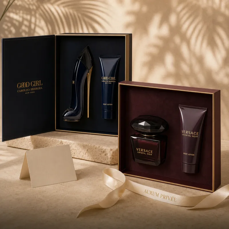 Carolina Herrera Good Girl and Versace Crystal Noir gift sets